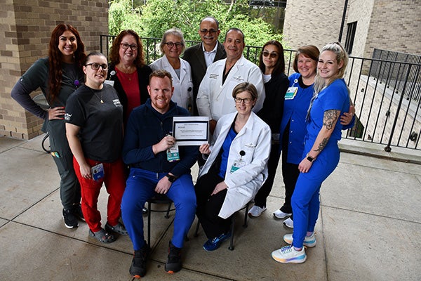 Mercy's Stroke Team celebrates Coverdell Awards for stroke care. 