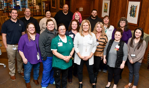 Lindsey Gamble and members of the Johnson team. 